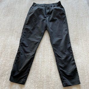 COS High Rise Straight Leg Crop Trouser Pants Black